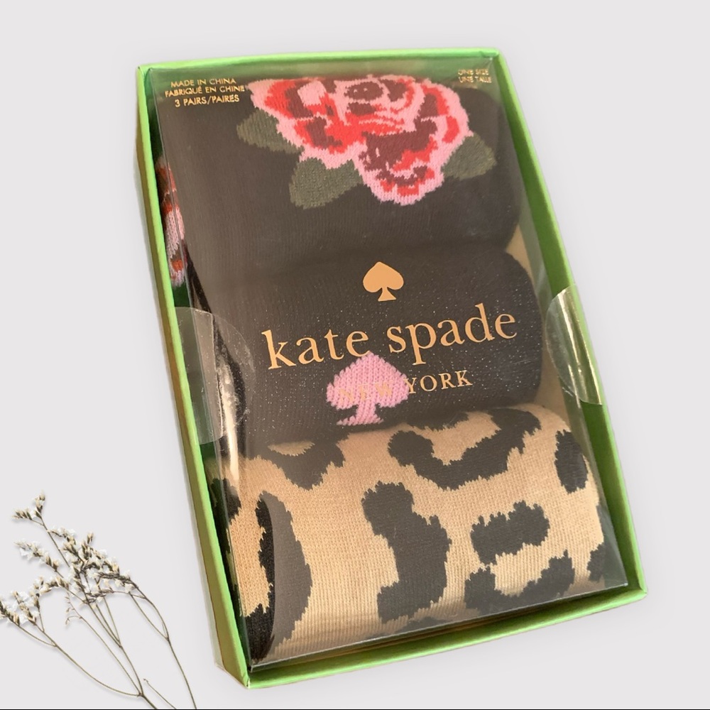 New in Box Kate Spade 3 Pack Sock Set